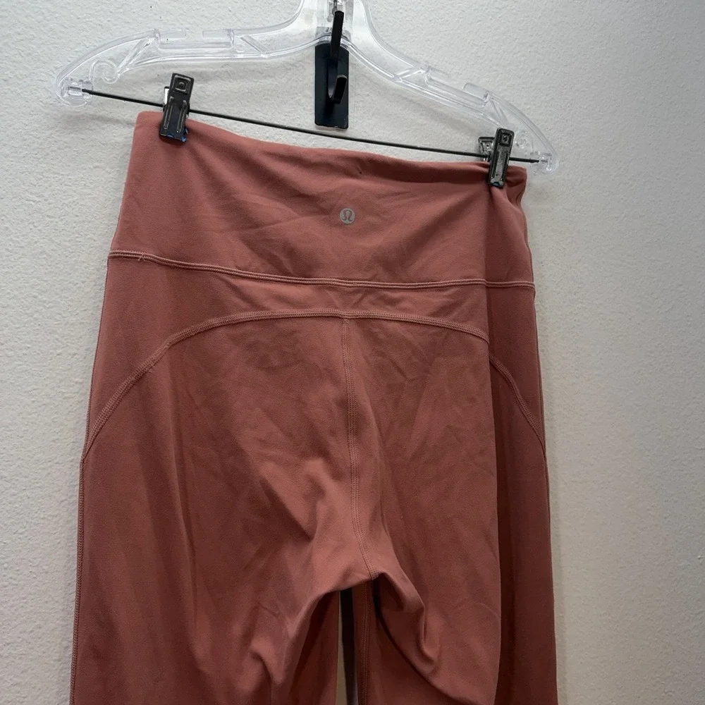 Lululemon Groove Pant Flare Super High Rise Yoga Leggings Pink‎ Size 8 Womens